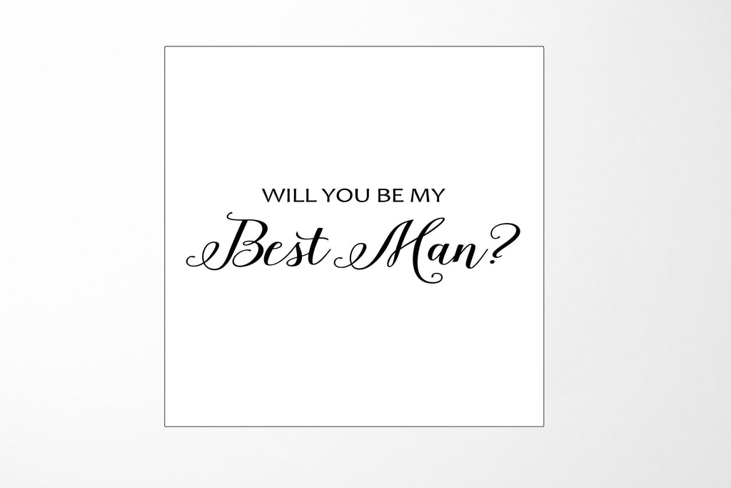 Will You Be My Best man? Proposal Box White - No Border - No ribbon