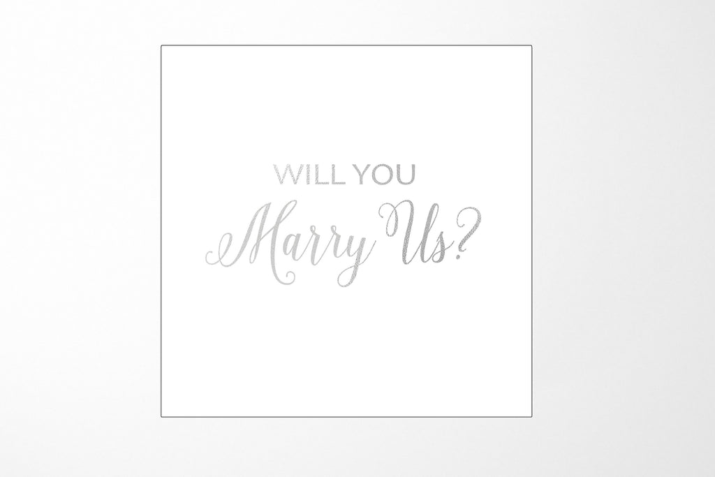 Will You Marry Us?? Proposal Box White - No Border - No ribbon