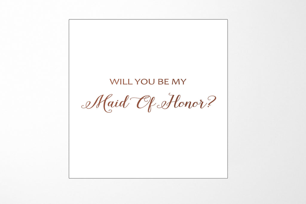 Will You Be My maid of honor? Proposal Box White - No Border - No ribbon