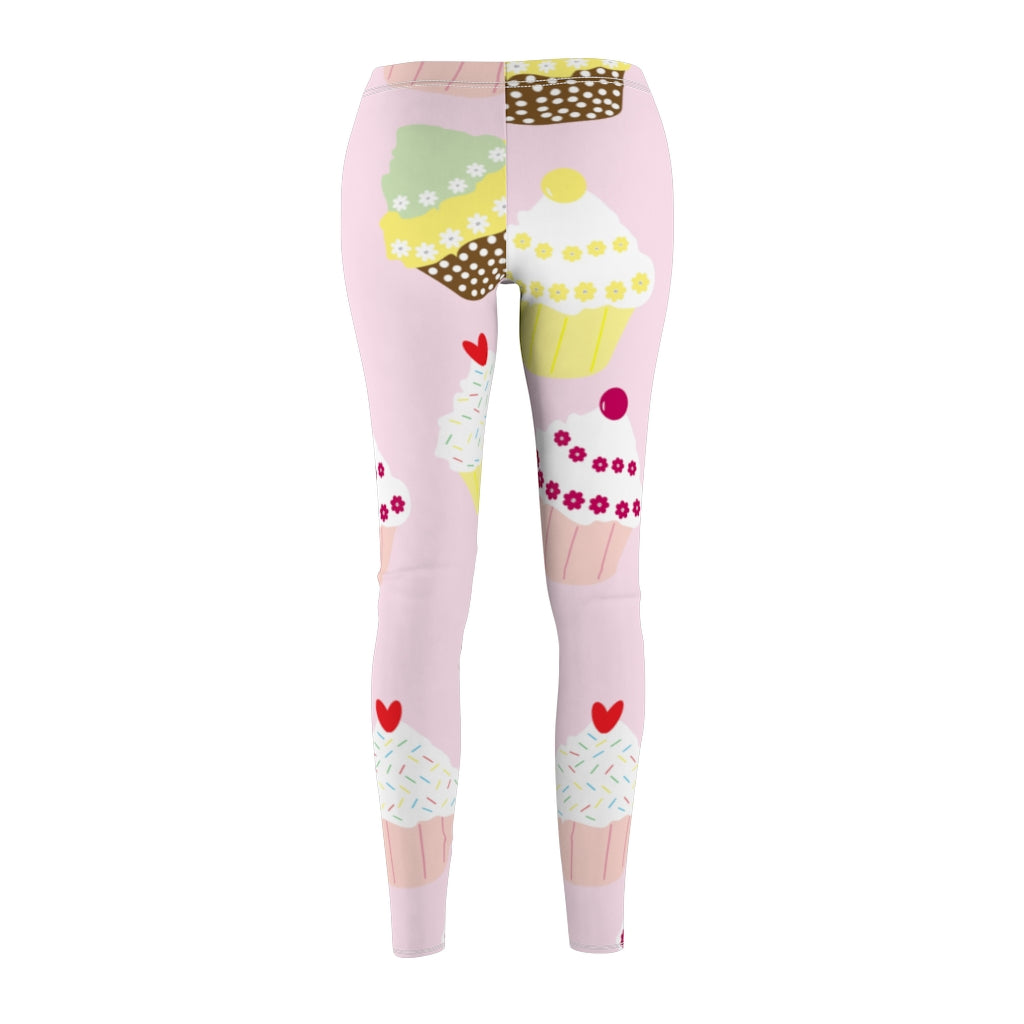 Cupcakes Print Casual Leggings - Blue