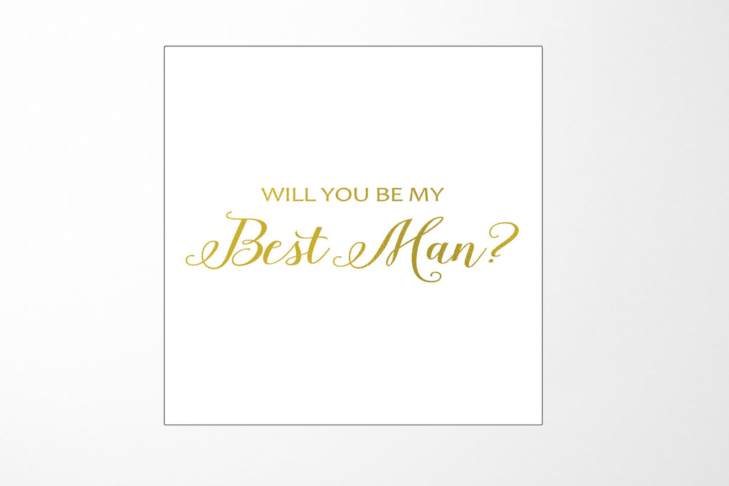 Will You Be My Best man? Proposal Box White - No Border - No ribbon