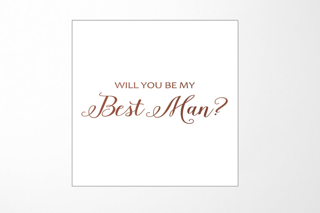 Will You Be My Best man? Proposal Box White - No Border - No ribbon