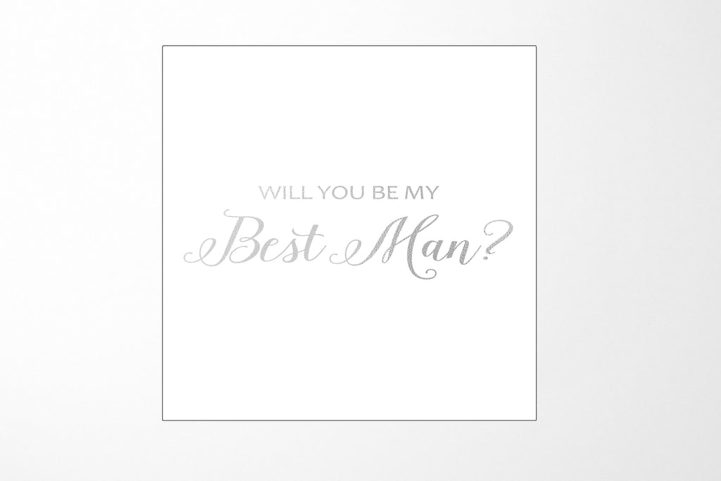 Will You Be My Best man? Proposal Box White - No Border - No ribbon