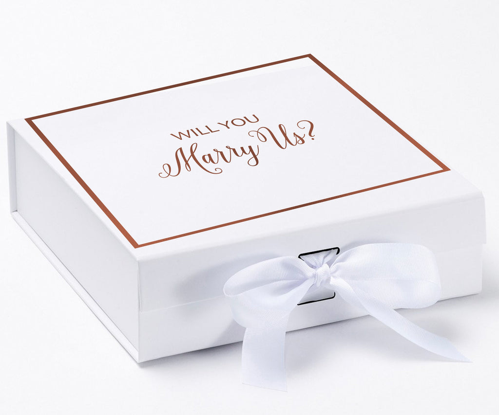 Will You Marry Us?? Proposal Box White -  Border