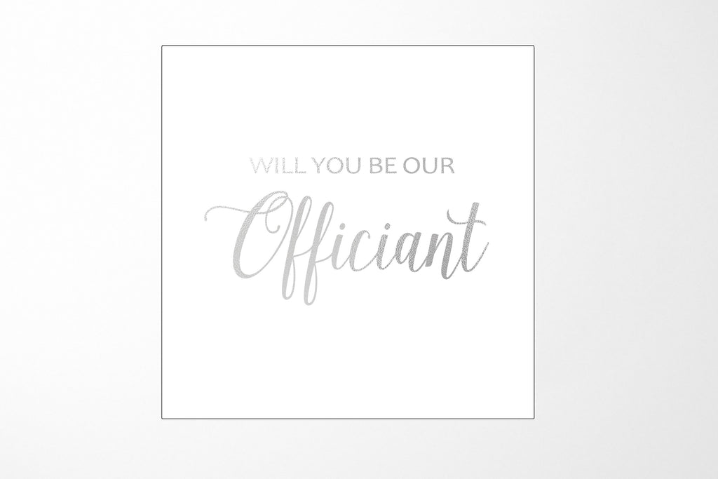 Will You Be our Officiant? Proposal Box White - No Border - No ribbon