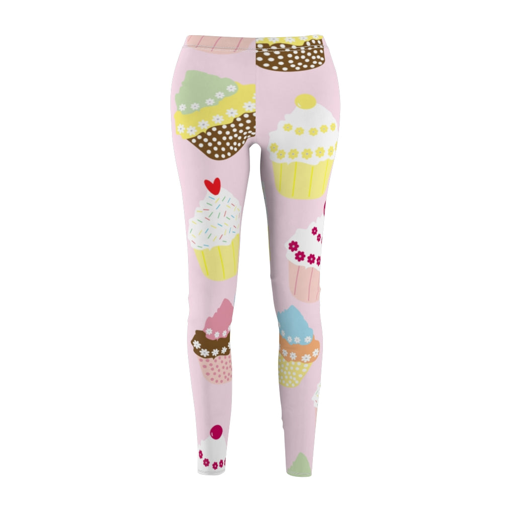 Cupcakes Print Casual Leggings - Blue