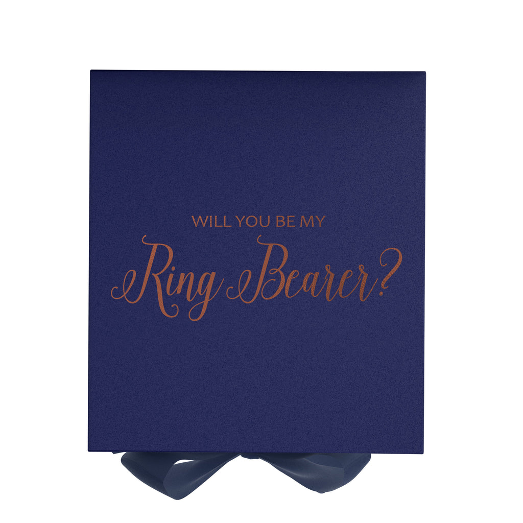 Will You Be My Ring Bearer? Proposal Box Navy - No Border
