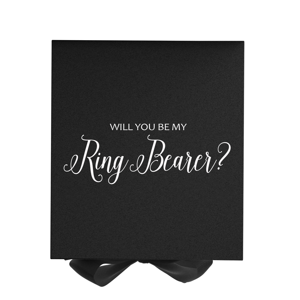 Will You Be My Ring Bearer? Proposal Box black - No Border