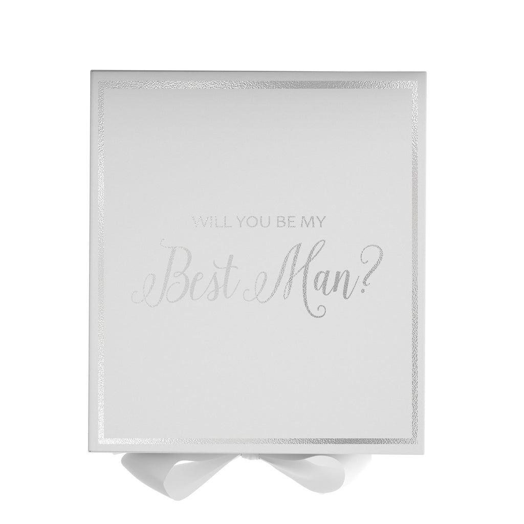 Will You Be My Best man? Proposal Box White -  Border